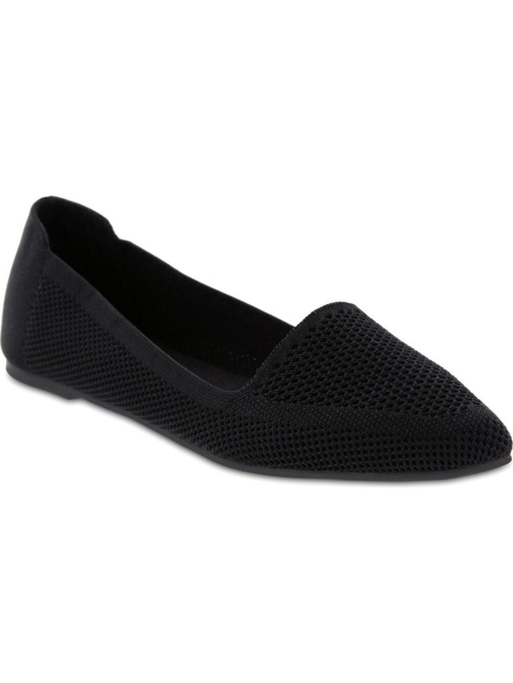 NEW IN BOX Mia Corrine Pointed Knit Slip-On Flats, Black Knit